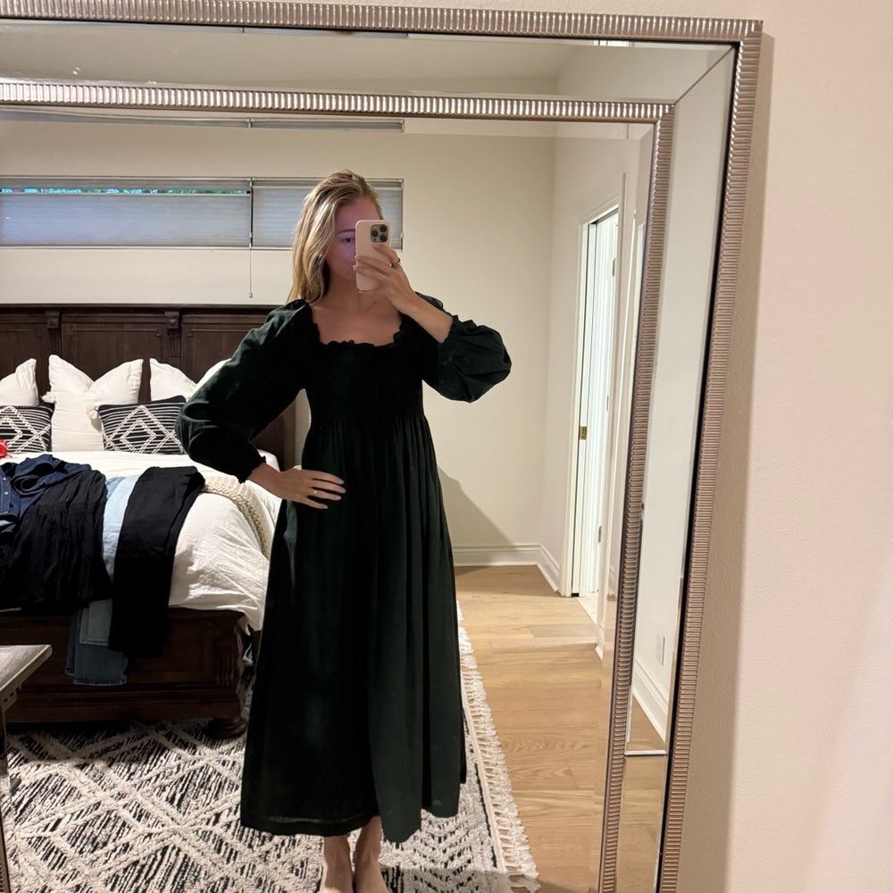 HILL HOUSE - The Scarlett Long Sleeve Nap Dress Size Small - Picture 7 of 9